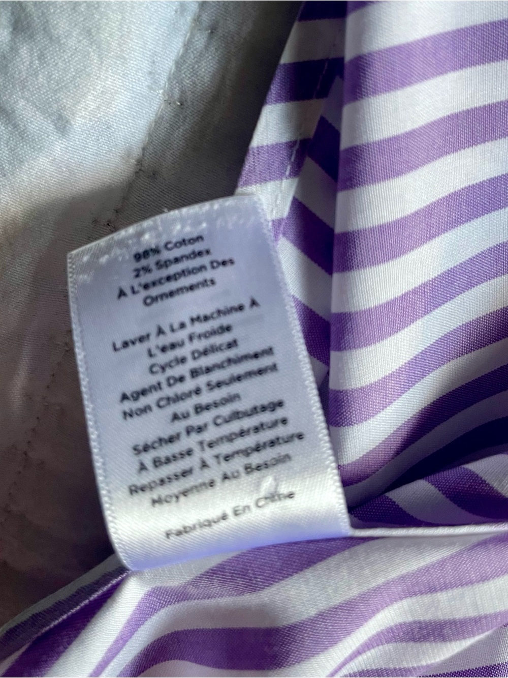 Vintage Talbot’s Purple & White Pin Stripe Button-Down Shirt Size 10 - Picture 8 of 8